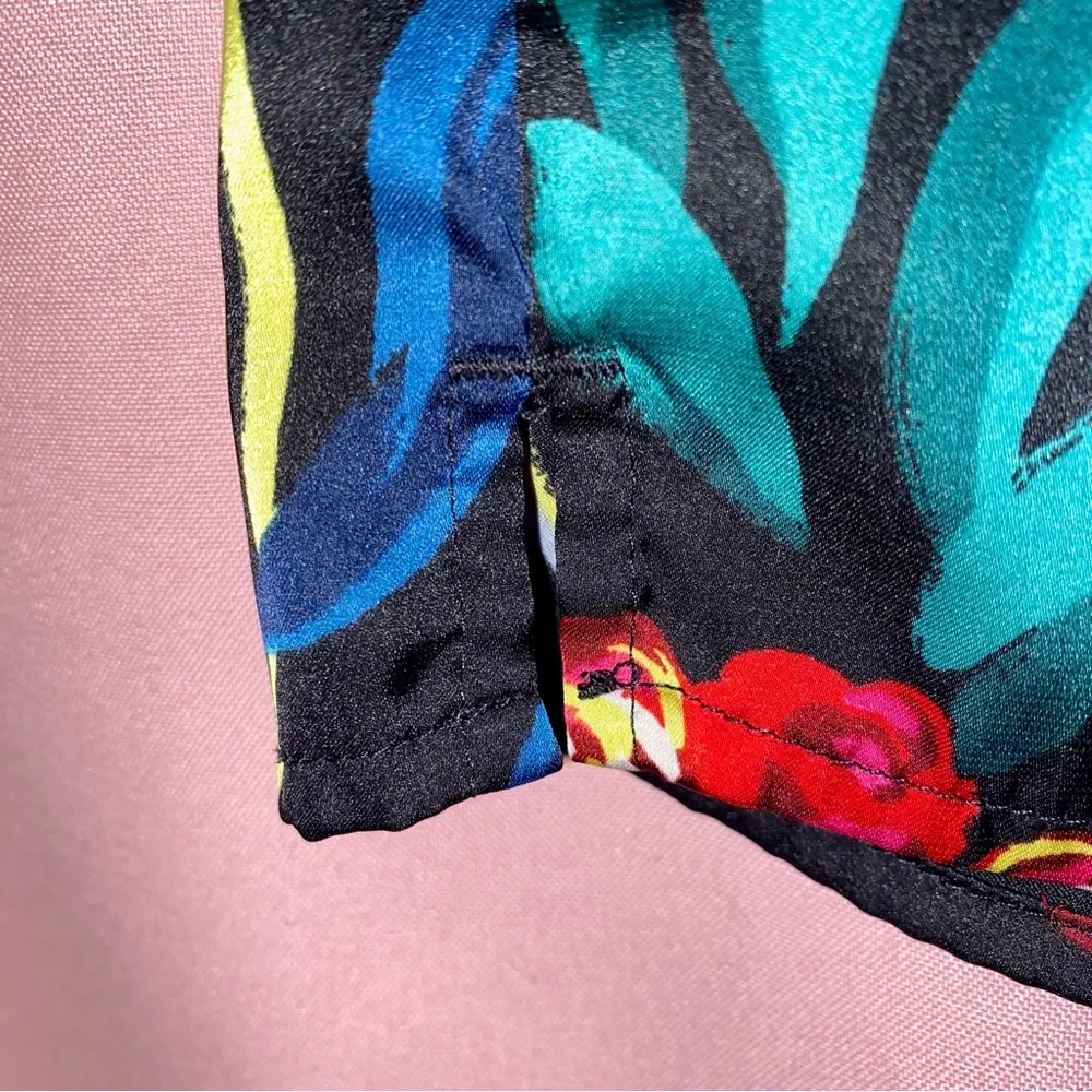 Tropical Print Silky Shorts Satin Flowy Stars Above Pajama PJ’s Target Medium M - Picture 2 of 9